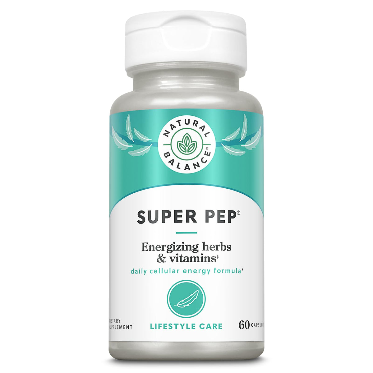 Natural Balance Super Pep botella de cápsulas para energía sostenida durante el día
