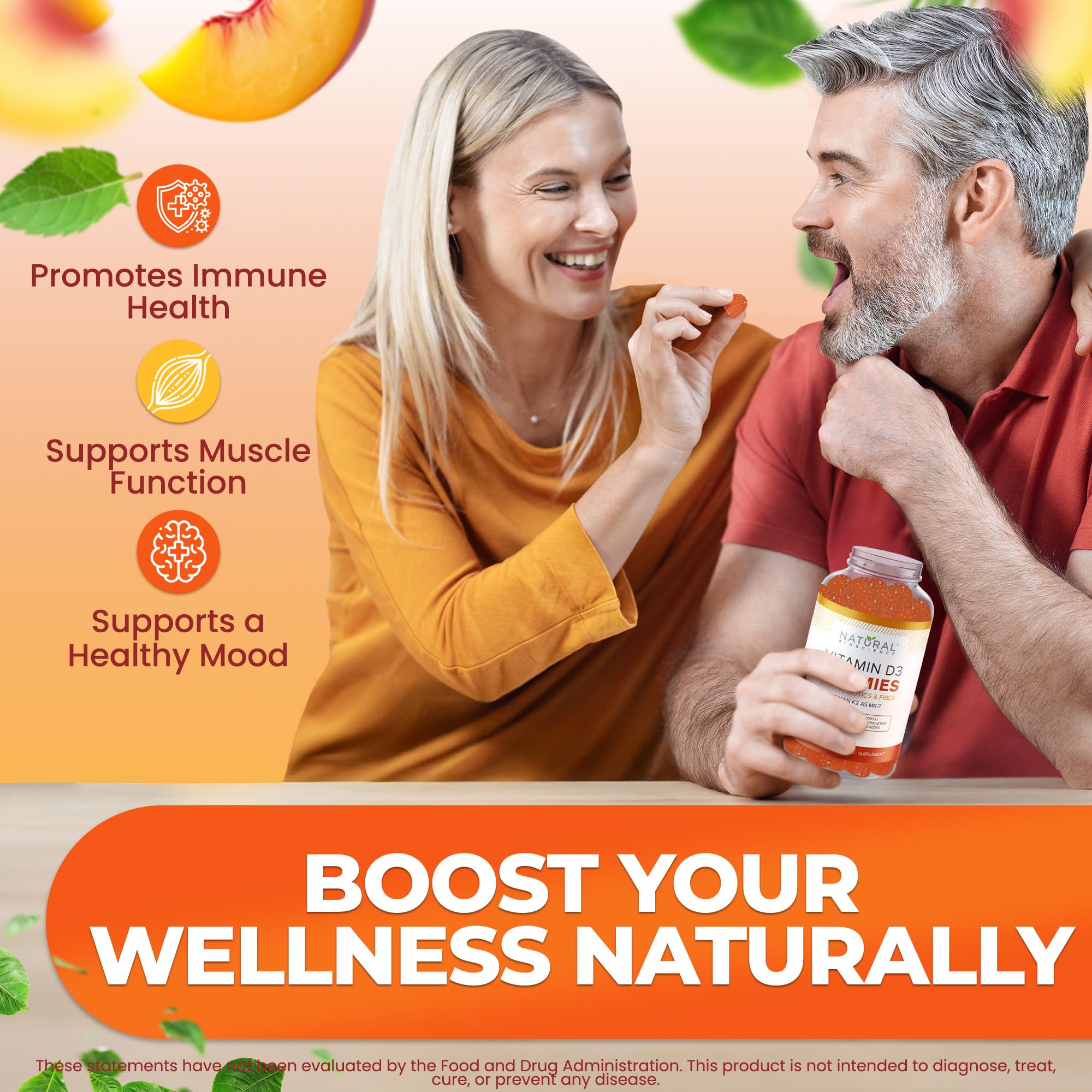 Natural BioScience gominolas D3 K2, dosis diaria fácil de tomar