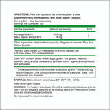 Etiqueta del producto destacando ingredientes naturales y dosis diaria