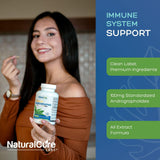 Caja de embalaje Natural Cure Labs con información de ingredientes.
