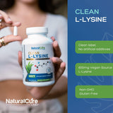 Natural Cure Labs lisina botella, presentación clara para consumo diario