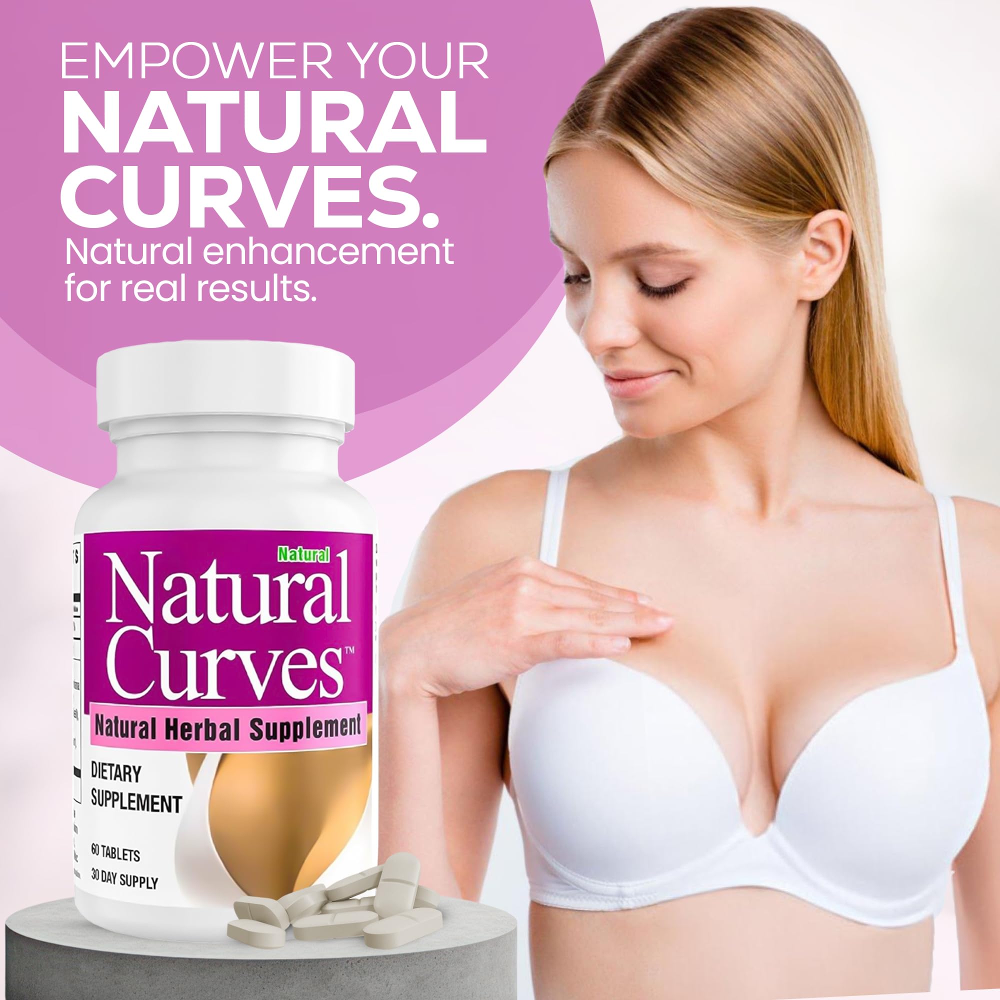 Natural Curves cápsulas con dong quai y damiana para equilibrio femenino.