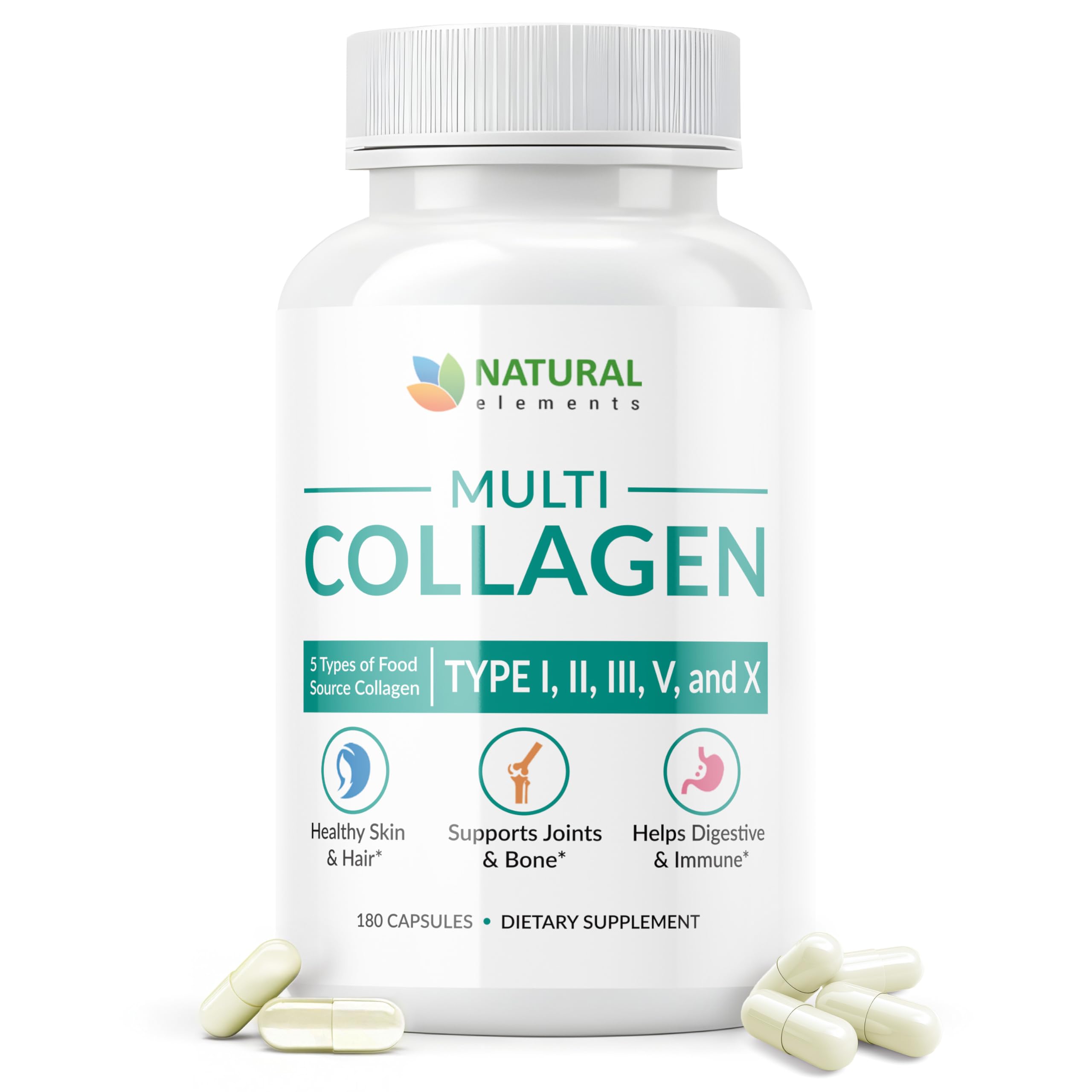 Natural Elements Multi Colágeno en envase de cápsulas para uso diario