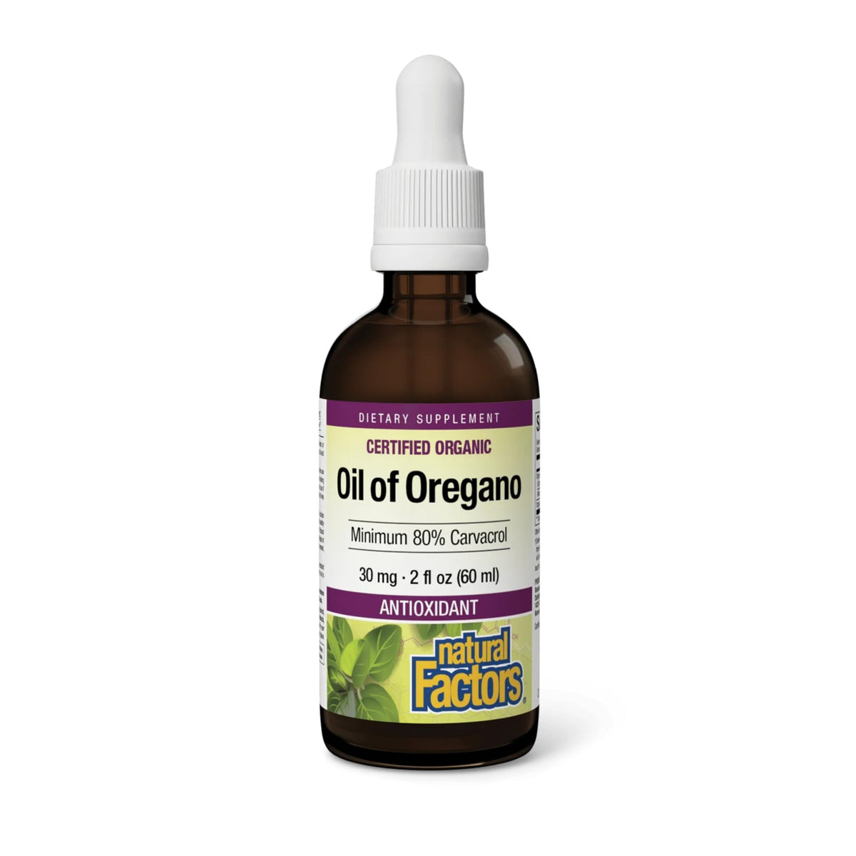 Natural Factors Aceite de Orégano líquido en botella para uso diario