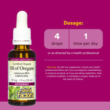 Natural Factors Aceite de Orégano, mezcla con aceite de oliva para fácil ingestión.