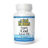 Natural Factors Aceite de Hígado de Bacalao: frasco para apoyo general de salud.