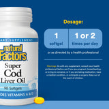 Natural Factors Aceite de Hígado de Bacalao: dosis diarias para apoyo nutrimental.