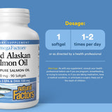 Natural Factors Aceite de Salmón Alaska, cápsulas, textura suave para consumo