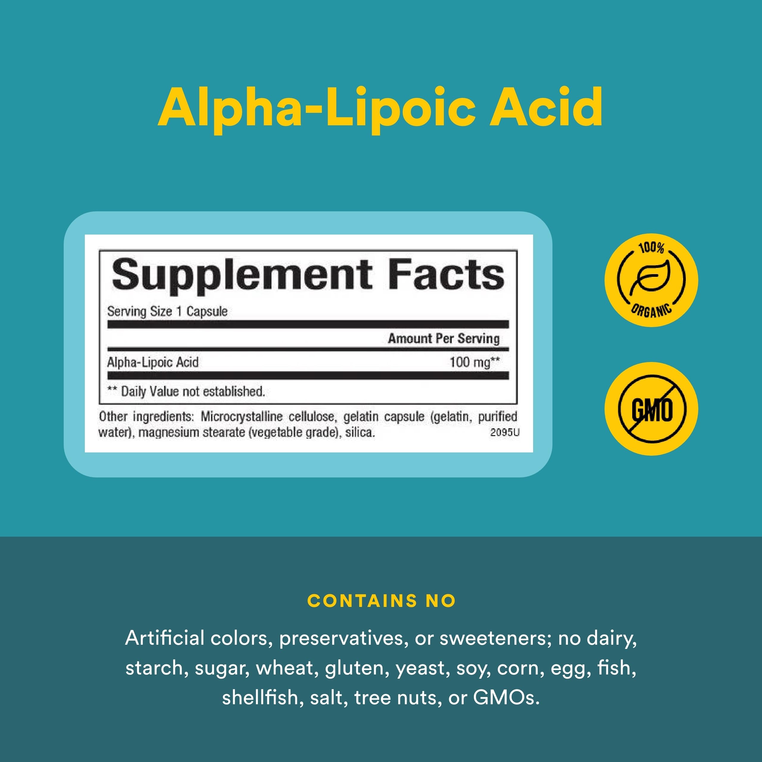 Natural Factors Acido alfa-lipoico 100 mg, cápsulas en mano, toma diaria fácil