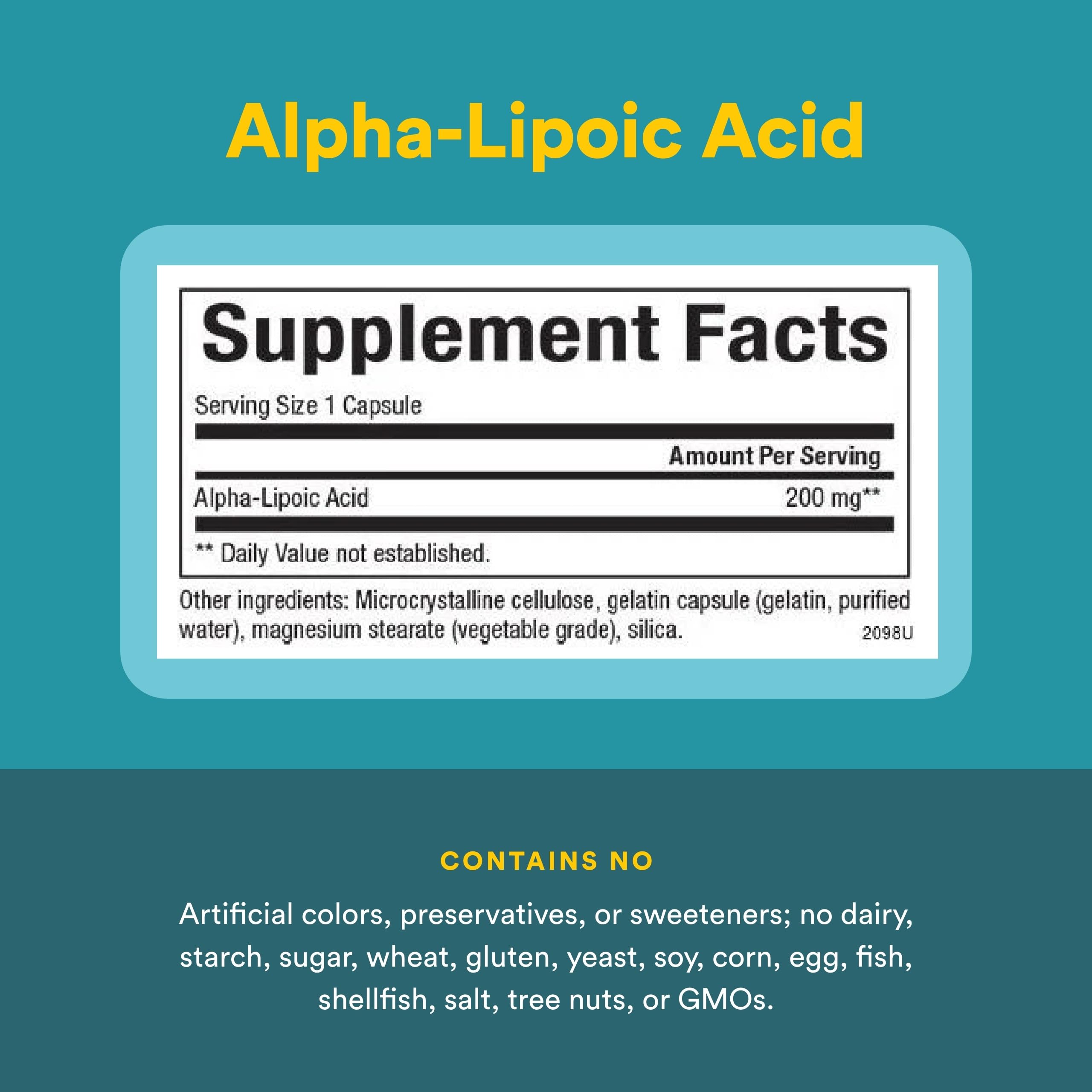 Natural Factors alfa-lipoico 200 mg, cápsulas, opción antioxidante puntual en el día.