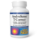 Natural Factors AndroSense T-Correct: botella de cápsulas lista para tomar micronutrientes beneficiosos