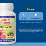 Natural Factors Anti-V Formula, empaque ecológico que destaca carbono neutral.