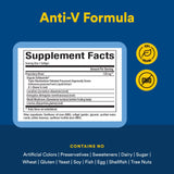 Natural Factors Anti-V Formula, hongo reishi visible para apoyo natural.