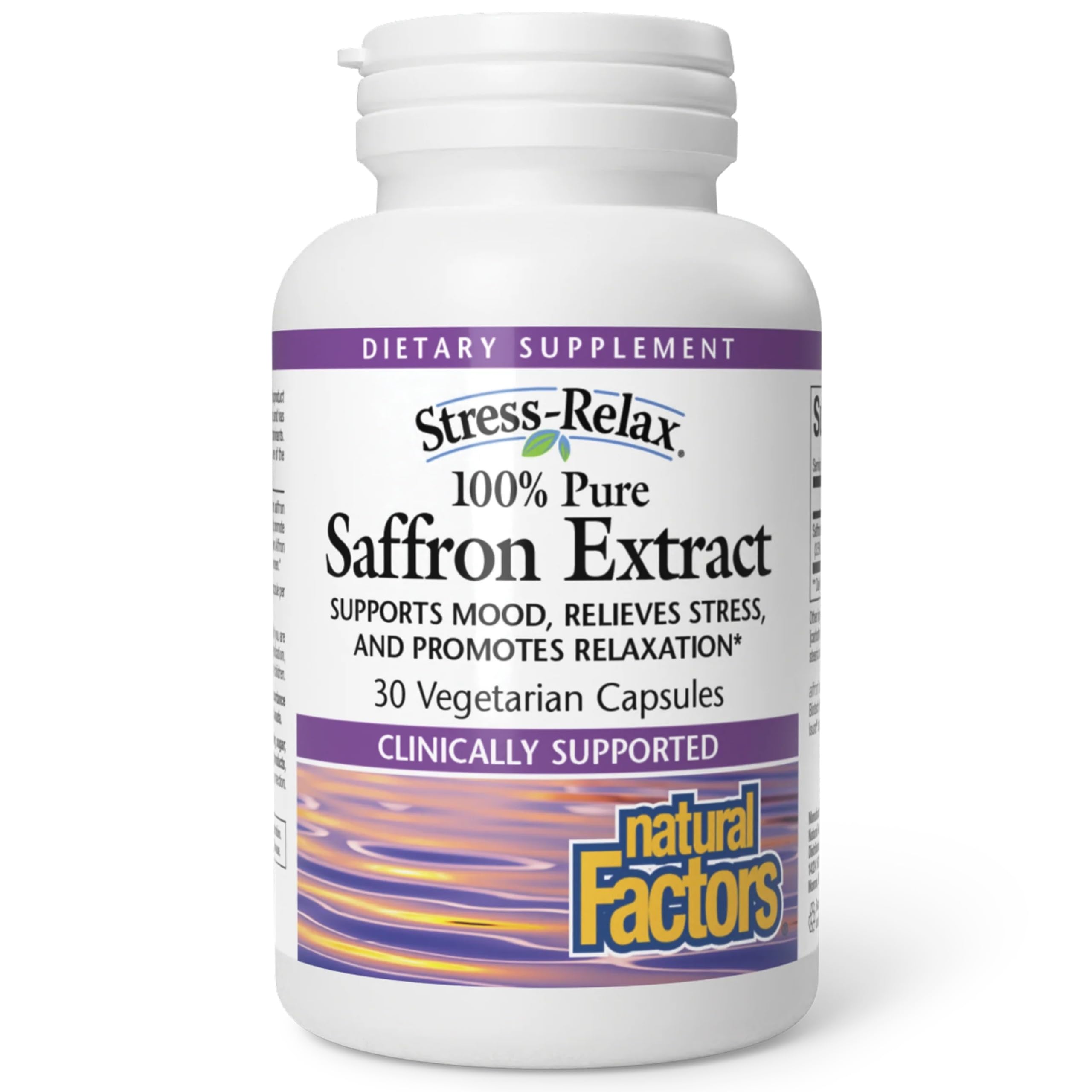 Natural Factors azafrán extracto en botella para calma y sueño reparador