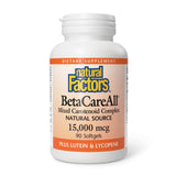 BetaCareAll de Natural Factors, botella: soporte diario para piel saludable y visión
