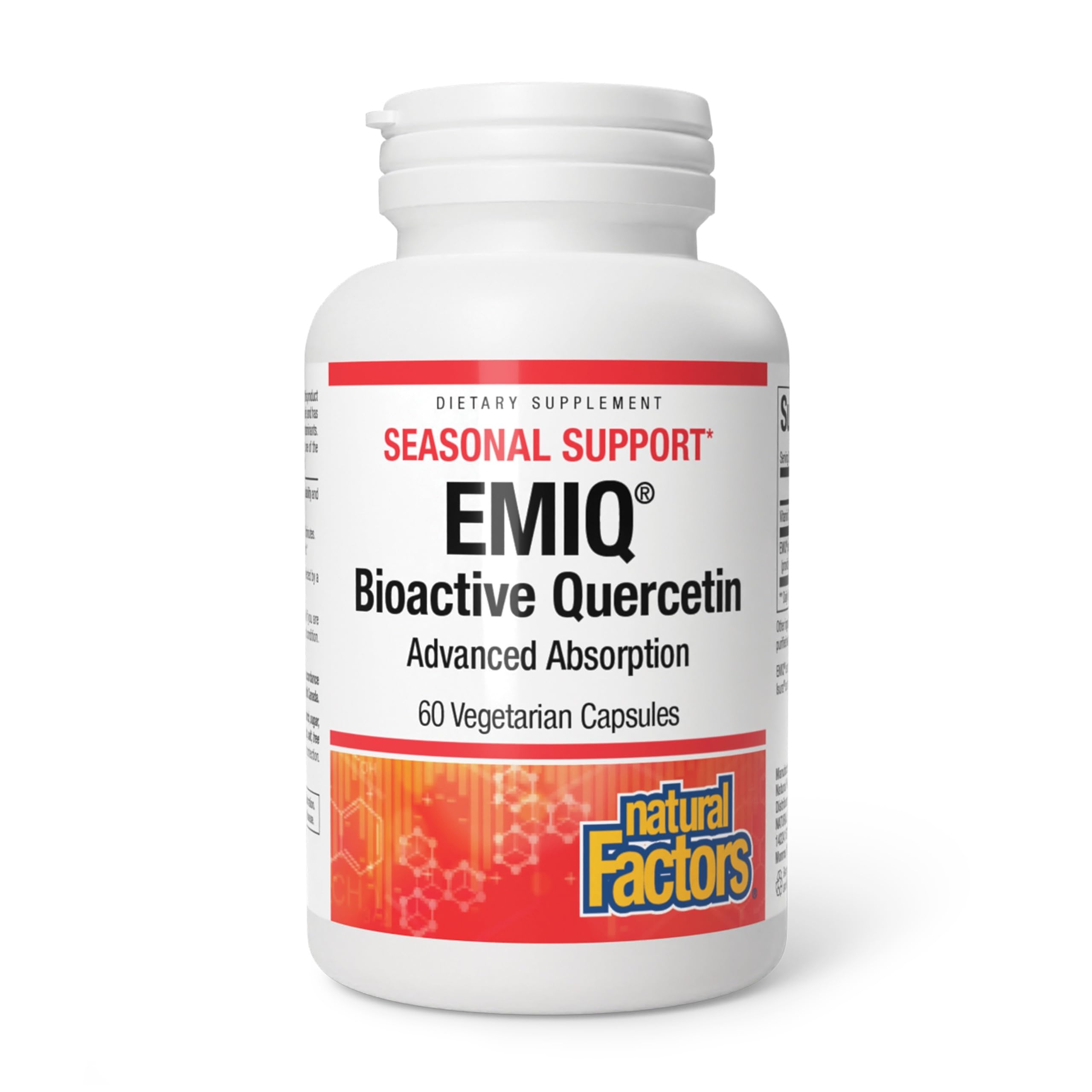 Natural Factors Bioactive Quercetin EMIQ frasco 60 cápsulas para uso diario
