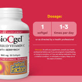 Natural Factors BioCgel con BerryRich: mezcla de fruta para antioxidantes.