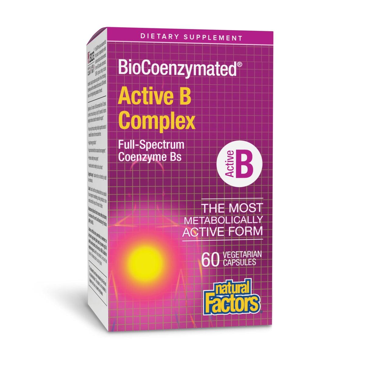 Natural Factors BioCoenzymated Activo B Complex cápsulas, soporte metabólico diario y energía sostenida