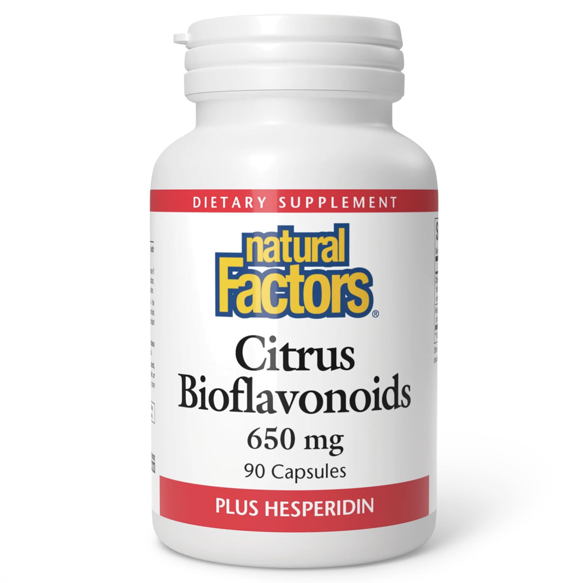 Natural Factors Citrus Bioflavonoides: botella 650 mg con bioflavonoides de cáscara cítrica para soporte antioxidante