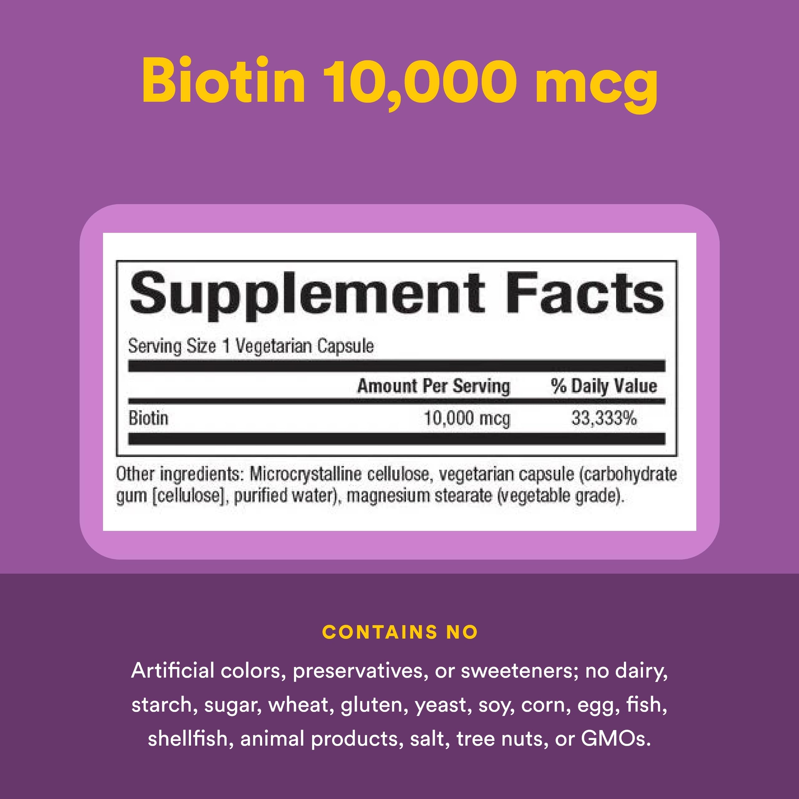 Natural Factors Biotin 10000mcg toma diaria para uñas fuertes