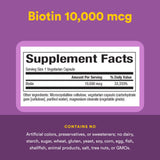 Natural Factors Biotin 10000mcg toma diaria para uñas fuertes