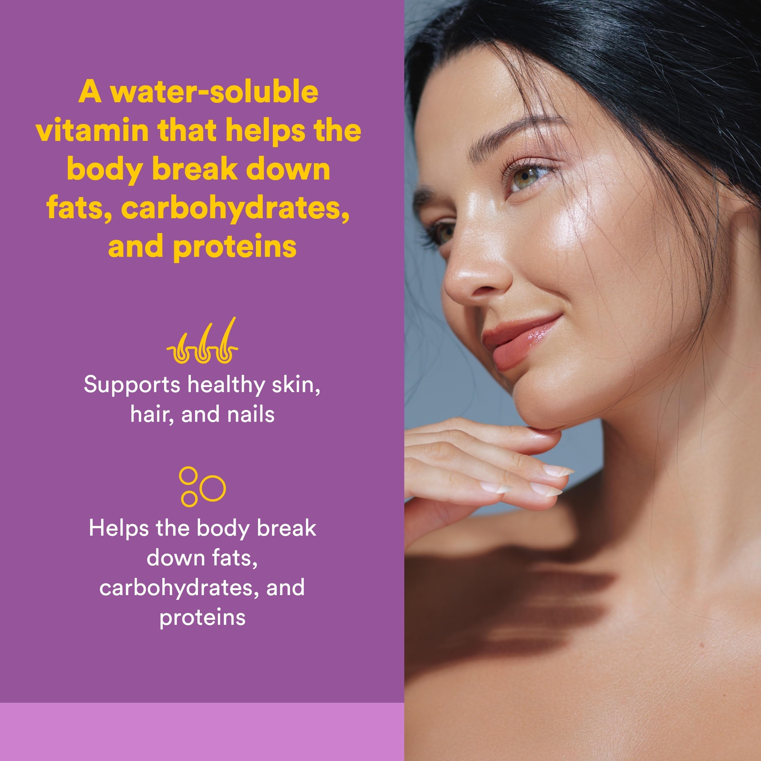 Natural Factors Biotin 10000mcg frasco y cápsulas para uso diario
