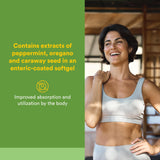 Natural Factors botella de cápsulas de menta y orégano para uso diario