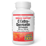 Natural Factors C Extra + Quercetina en botella para apoyo diario a la inmunidad.