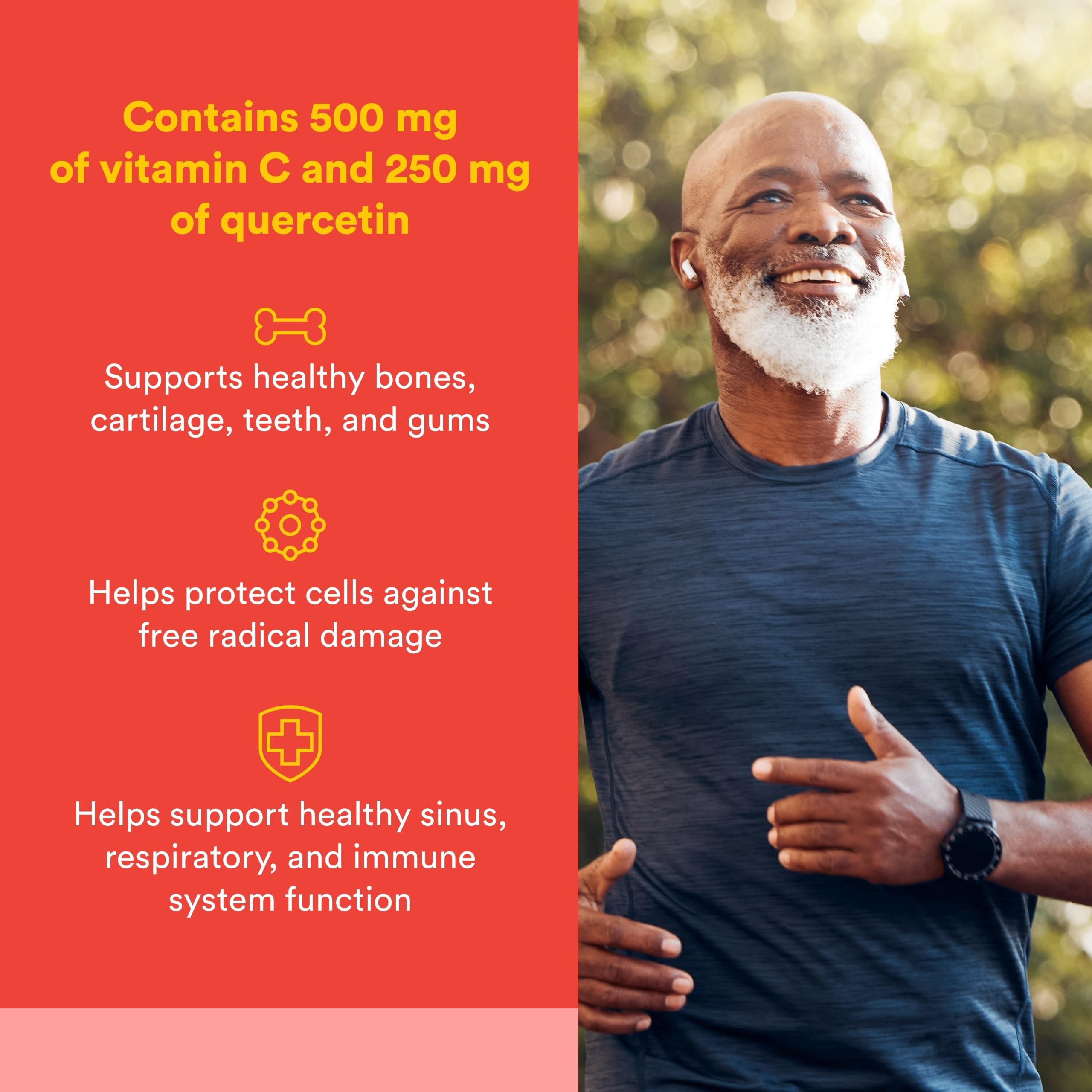 Etiqueta de Natural Factors C Extra + Quercetina destaca su fórmula antioxidante.