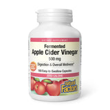 Natural Factors cápsulas de vinagre de manzana, cápsulas fáciles de tragar para apoyo digestivo.