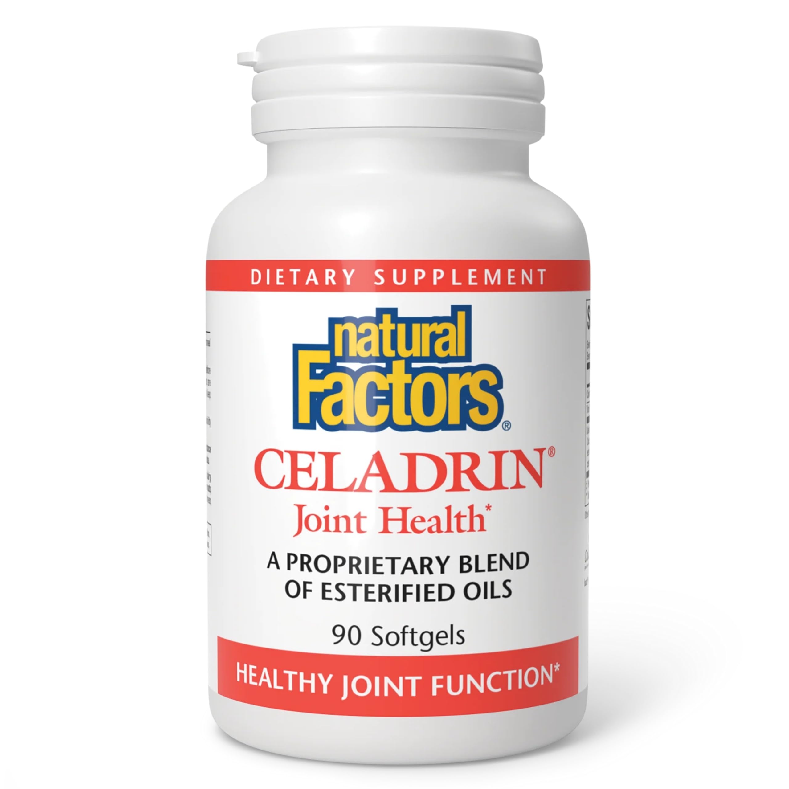 Natural Factors Celadrin botella, apoya movilidad diaria.