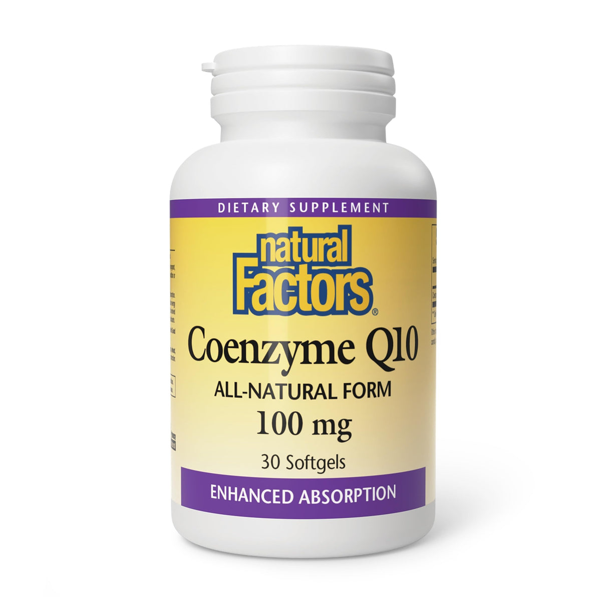Natural Factors Coenzima Q10: cápsulas suaves de 100 mg para energía diaria