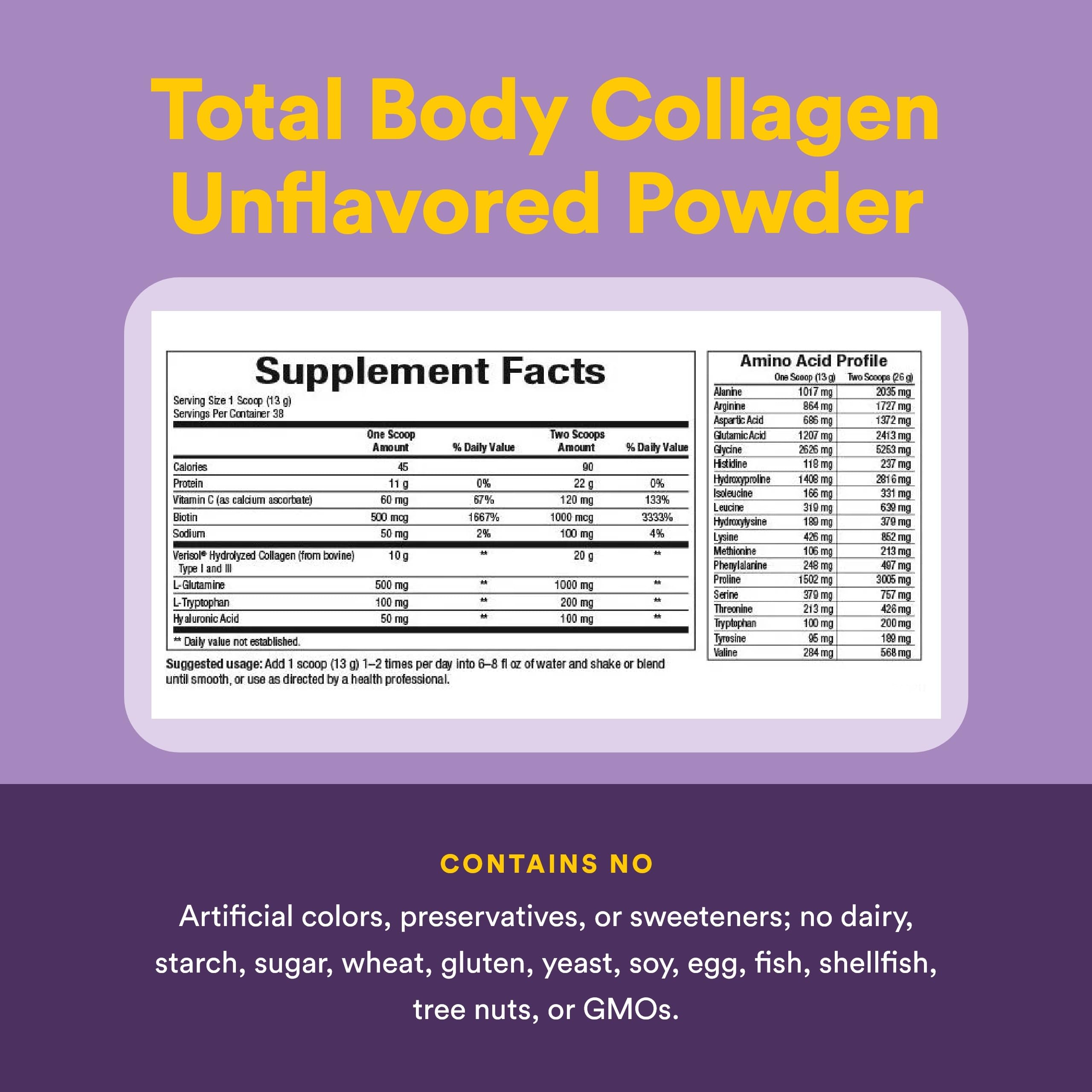 Natural Factors Colágeno Total Cuerpo: verisol y vitamina C ayudan piel y cabello.