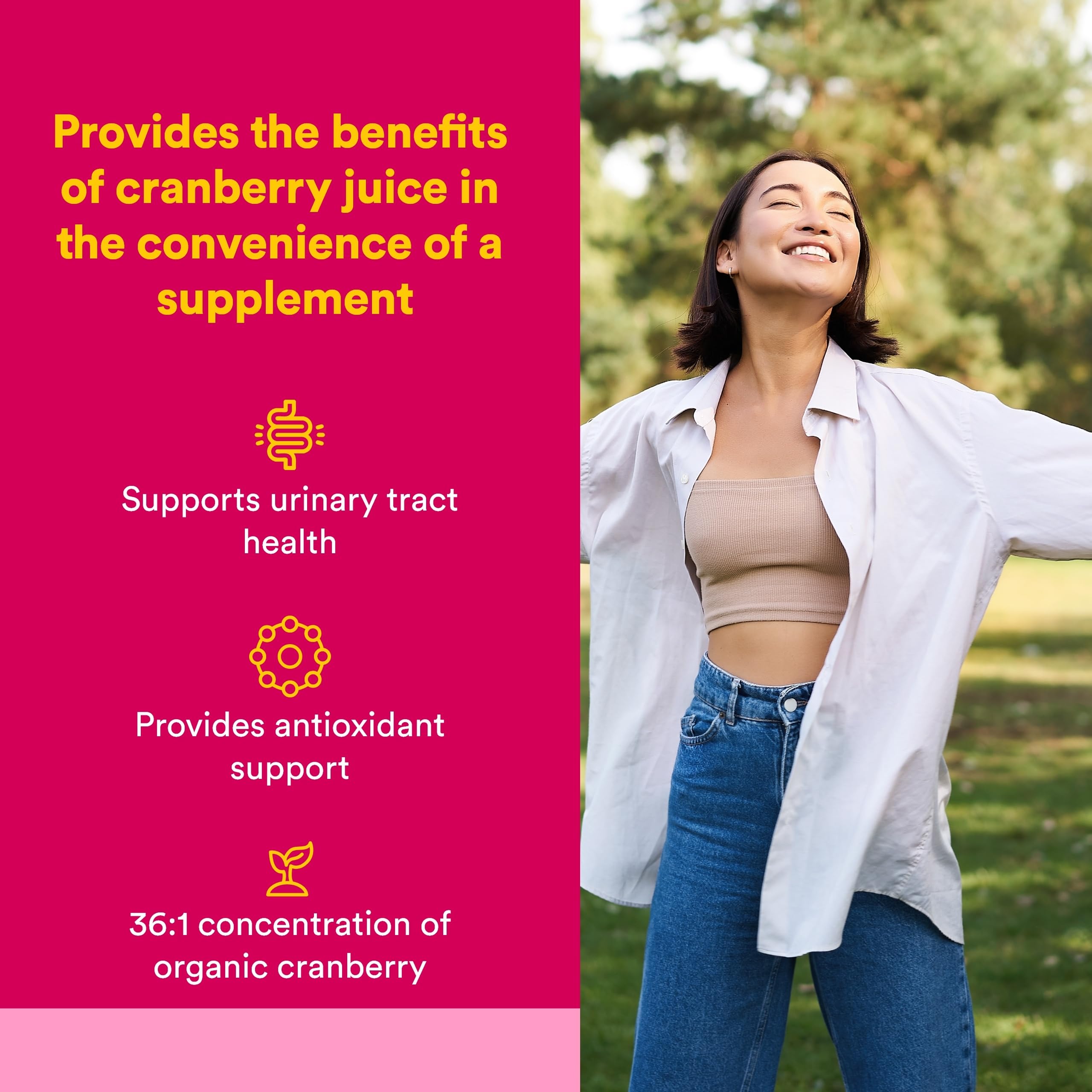 Natural Factors CranRich: etiqueta clara que destaca antioxidantes y salud urinaria.