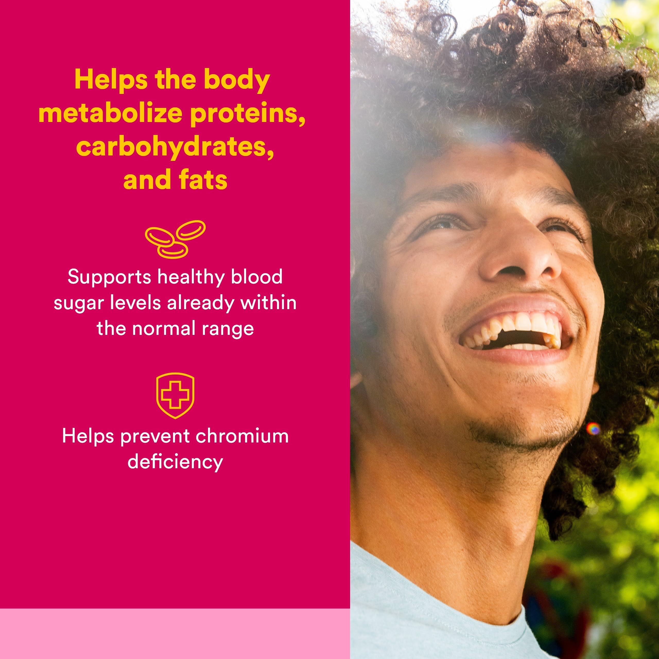 Etiqueta frontal de Natural Factors Cromo Picolinato 500 mcg para referencia rápida