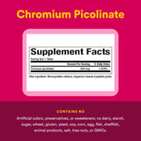 Tomando una tableta diaria de Natural Factors Cromo Picolinato 500 mcg