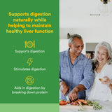 Natural Factors Curcuma Bromelina, etiqueta trasera, perfil de ingredientes y uso recomendado.
