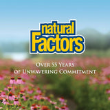 Natural Factors Curcuma Bromelina, certificación de terceros, garantía de pureza y potencia.