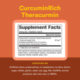 Natural Factors CurcuminRich detalle de curcumina: curcumina de alta potencia para absorción.