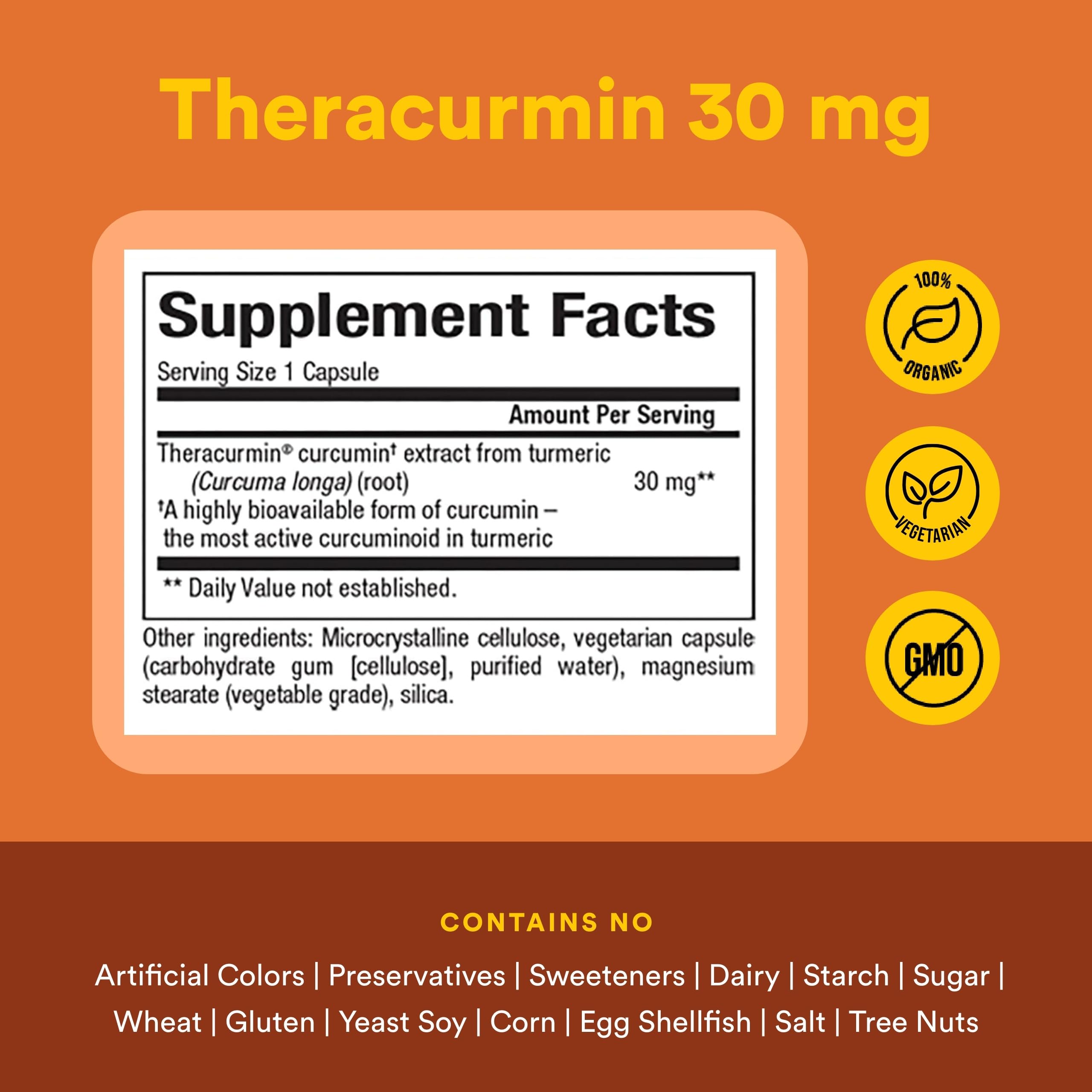 Ingredientes de cúrcuma en Theracurmin para soporte antioxidante natural.