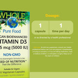 Natural Factors D3 vegano, fomenta la absorción de calcio de forma natural