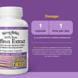 Natural Factors etiqueta del producto muestra ingredientes y pureza para confianza