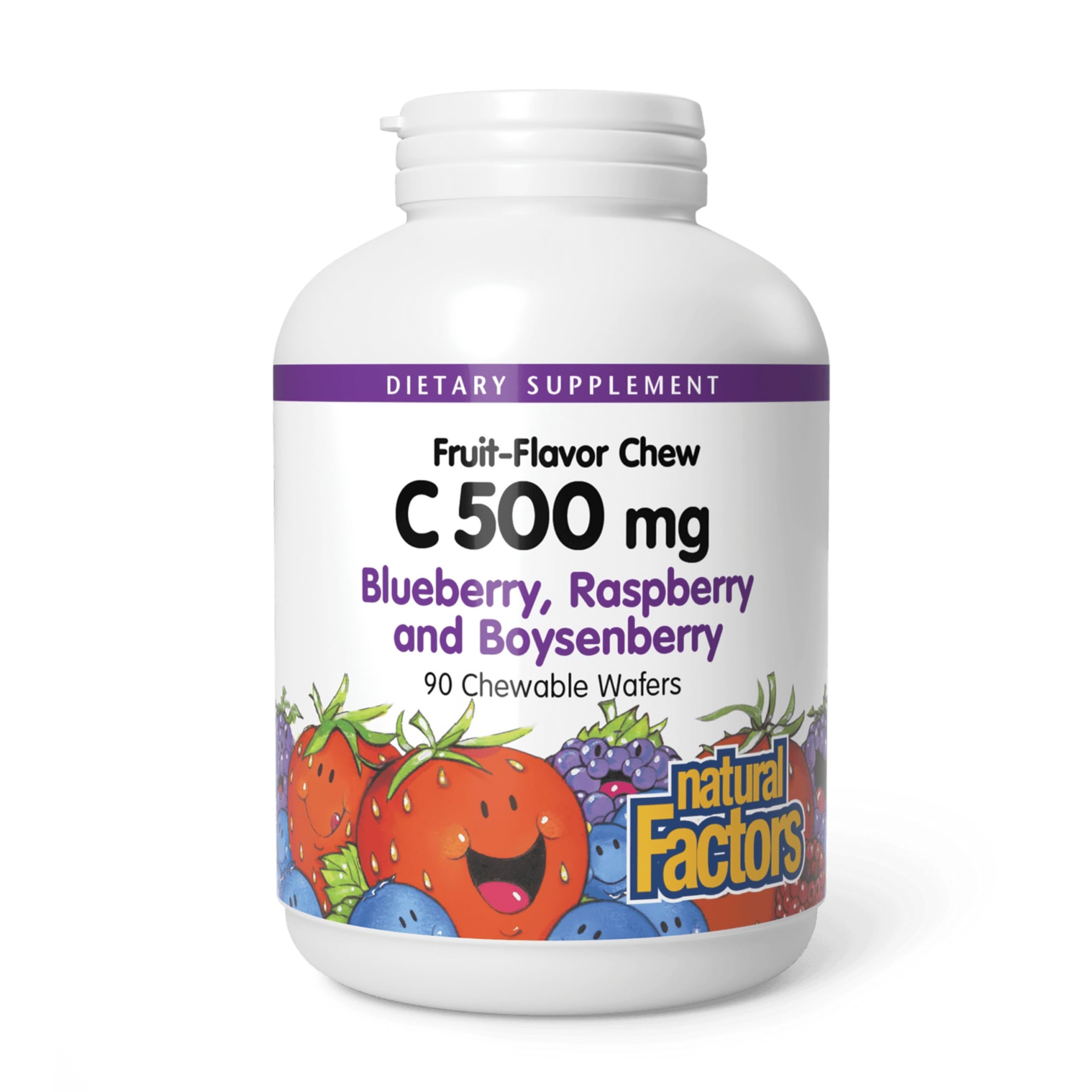 Natural Factors Vitamina C para niños, envase azul, apoya la salud inmune