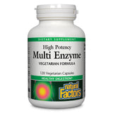 Natural Factors Multi Enzyme cápsulas en frasco, apoyo a la digestión diaria