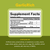 Natural Factors GarlicRich extracto de reishi visible con enfoque adaptogenico.
