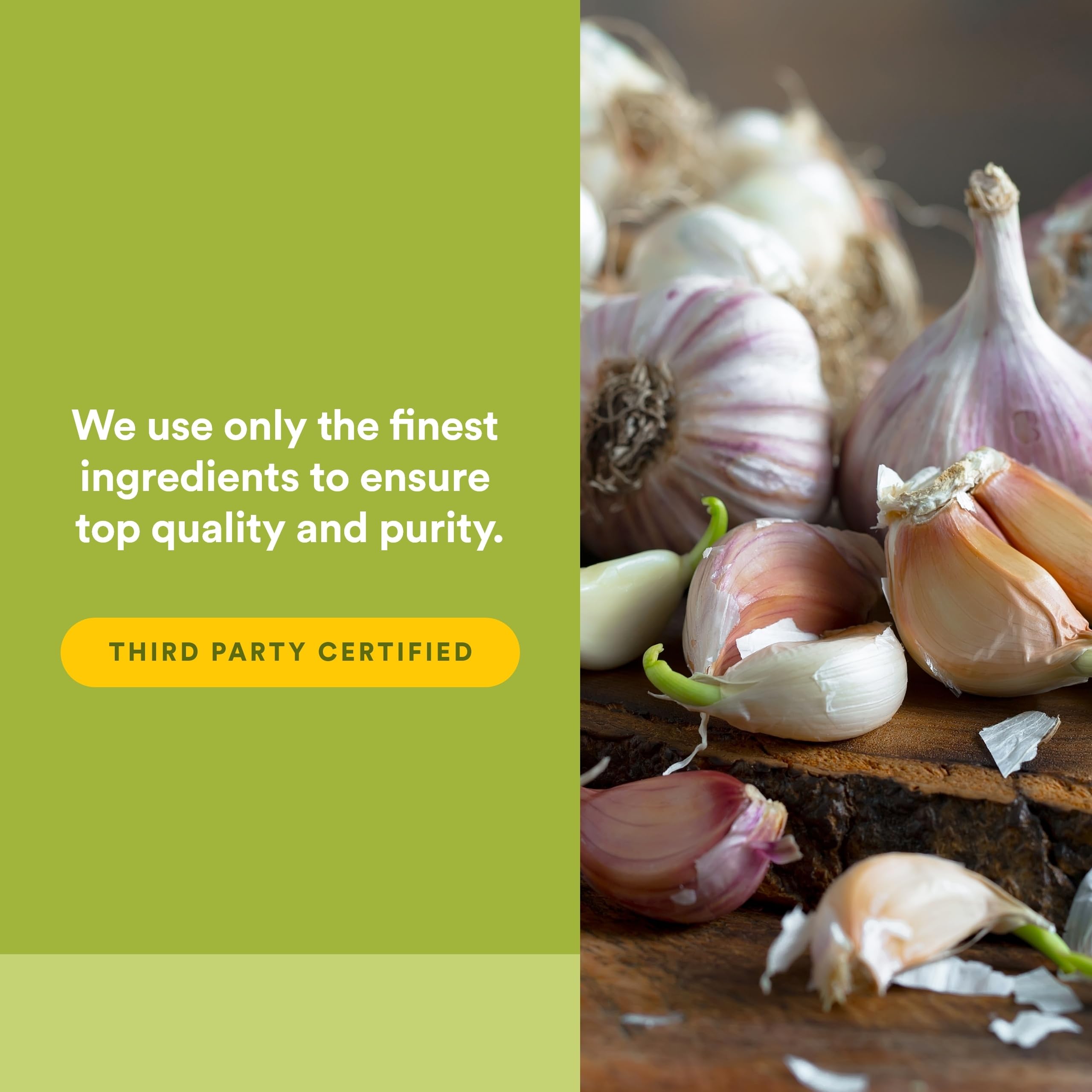Natural Factors GarlicRich origen organico certificado y cultivo sostenible.