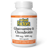 Natural Factors Glucosamina y Condroitina: cápsulas en frasco para apoyo articular diario