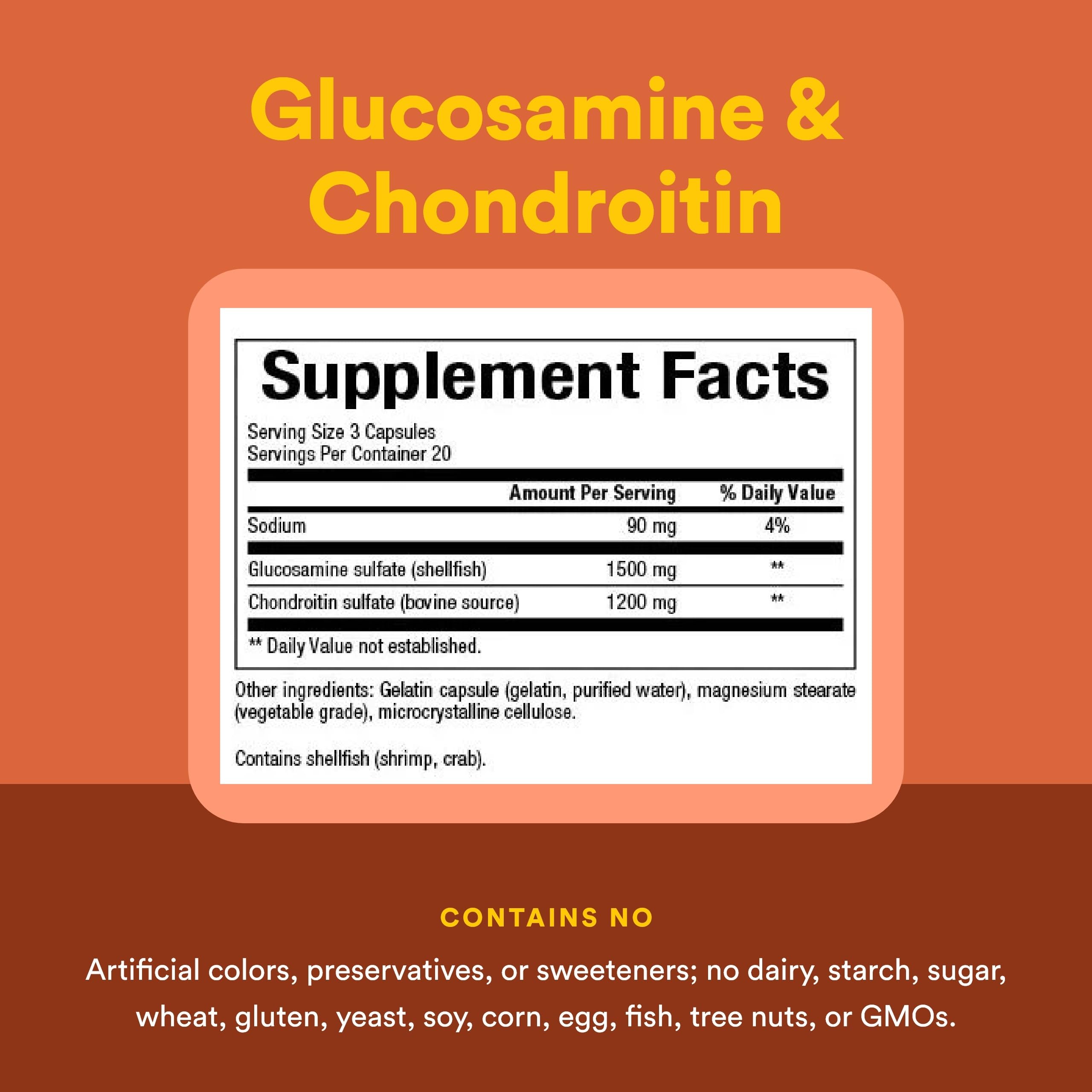 Natural Factors Glucosamina y Condroitina, dosis diaria de cápsulas para uso constante