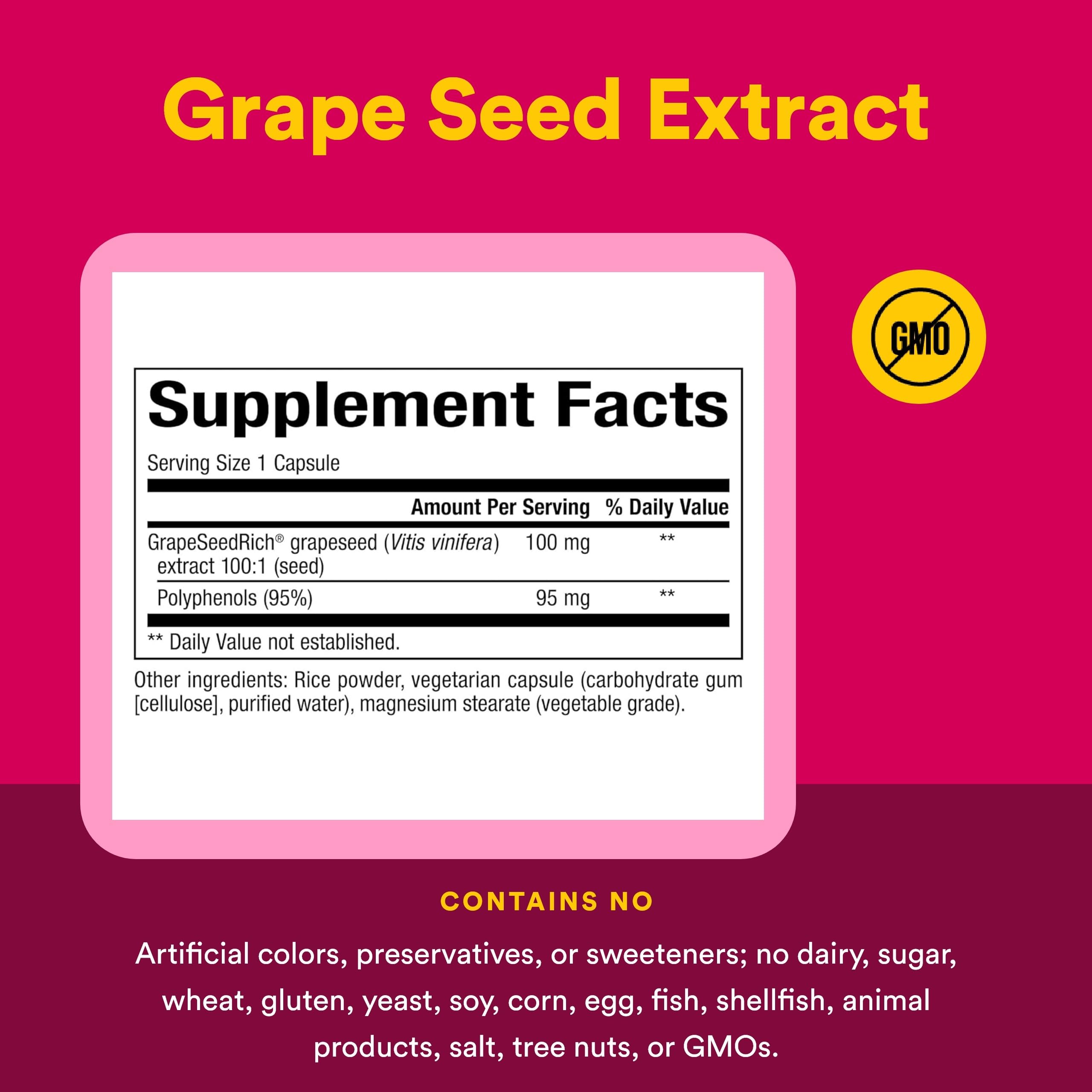 Natural Factors GrapeseedRich caja del producto: presentacion compacta para almacenamiento.