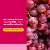Natural Factors GrapeseedRich detalle capsula: tamaño y forma para toma diaria.